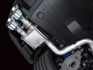 Ford Mustang Performance Exhaust - AWE Tuning - Cat Back, SwitchPath, Quad Tips - Chrome Silver - 2024+